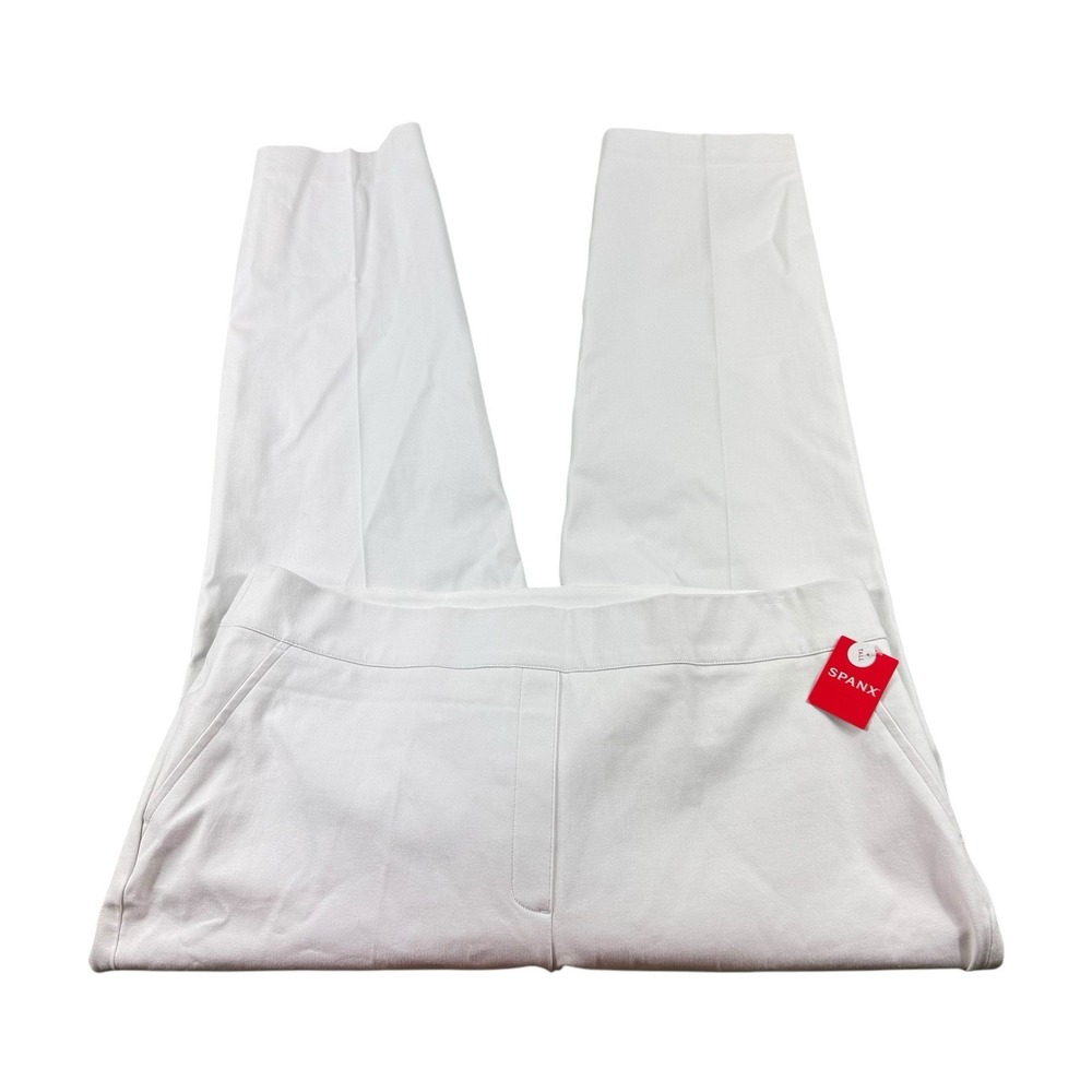 Spanx Silver Linings Kick Flare Pants White Tall 1X 20372T Stretch Pull On NWT
